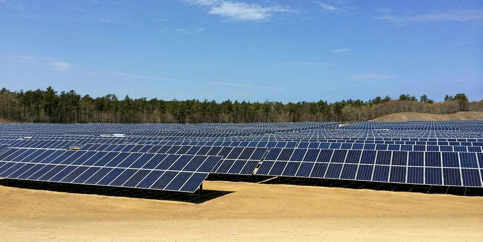 A solar array built by EDFR in the US State of Massachusetts