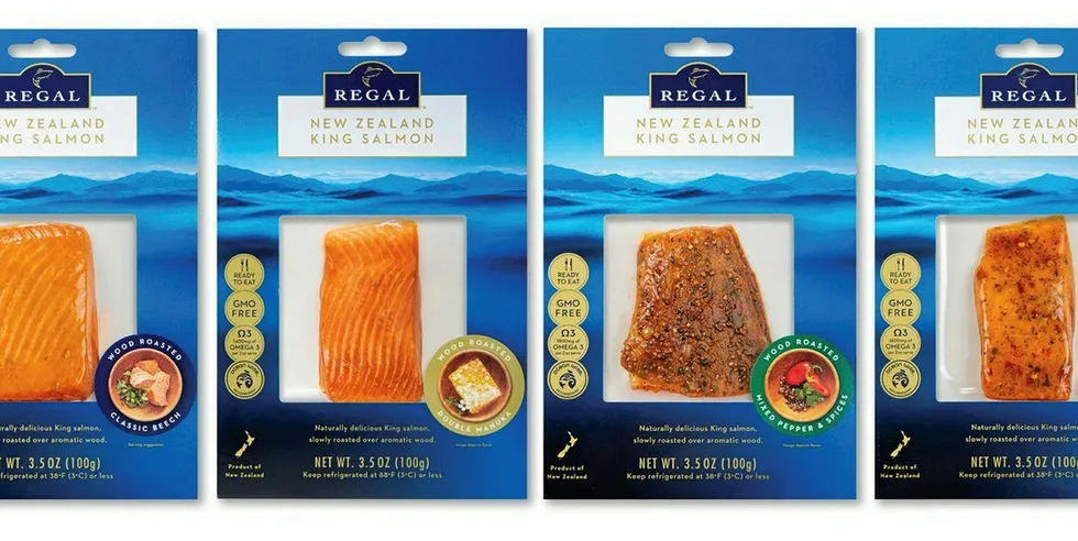 New Zealand King Salmon launches Wood Roasted Salmon Line, now available on Amazon and in some US grocery stores.