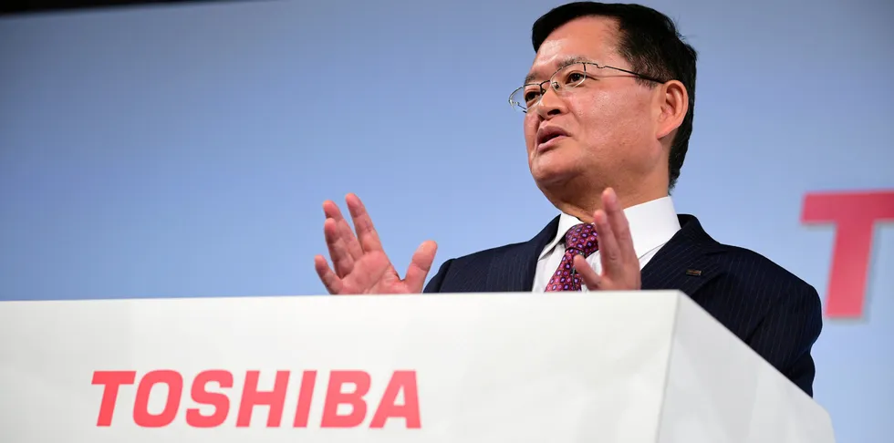 Toshiba chairman and CEO Nobuaki Kurumatani.