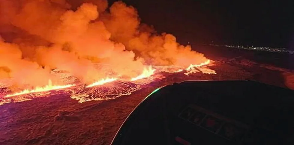 The eruption started around 6 a.m. local time on Thursday following intense seismic activity in the area.
