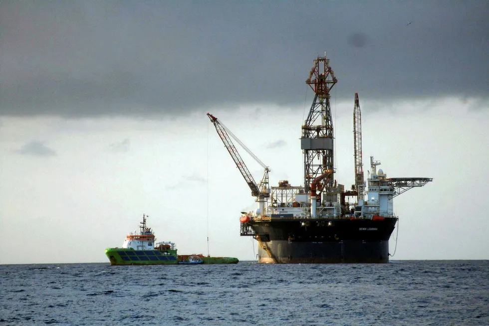 Cloudy outlook: Seadrill has secured work for several rigs, including the Sevan Louisiana (pictured), but the company could look to trim its fleet to manage debt