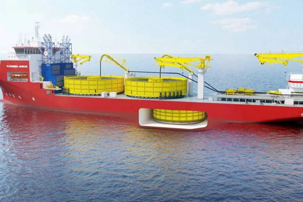 Artist impressin of cable-lay vessel Fleeming Jenkin