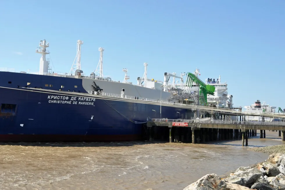 Russian Arc7 LNG carriers have been frequent visitors to terminals like Montoir-de-Bretagne in France for cargo transshipments.