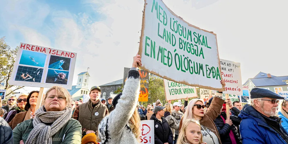 Protests against salmon farming in Iceland was just one of the many challenges faced by salmon producers -- wild and farmed --- in 2023.
