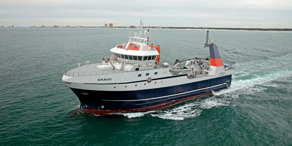 The factory trawler Araho, owned by O’Hara Corporation.
