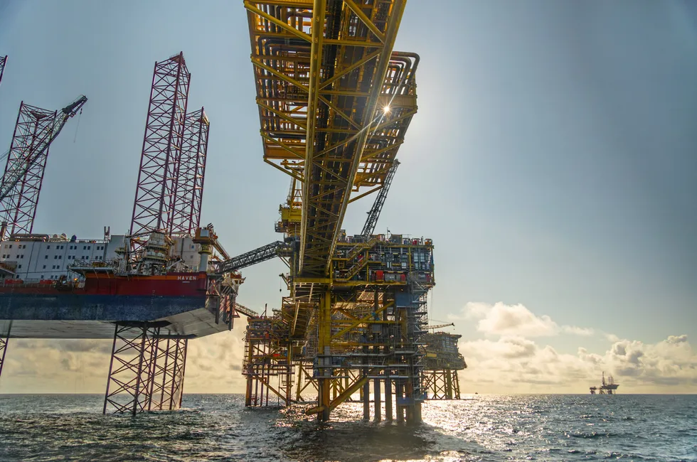 The Tyra area in the Danish North Sea