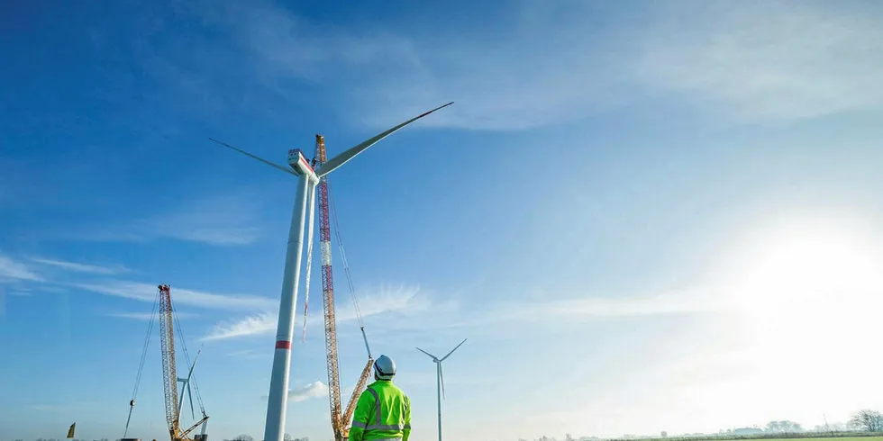 German wind park being built