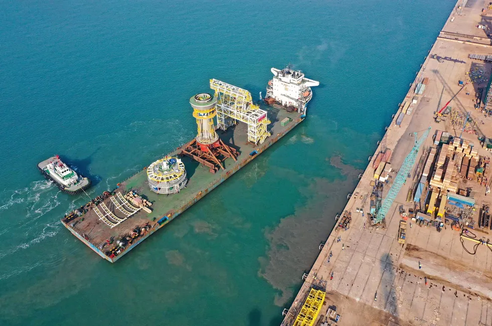 The mooring system PJOE builds for Lufeng oilfield in the South China Sea.