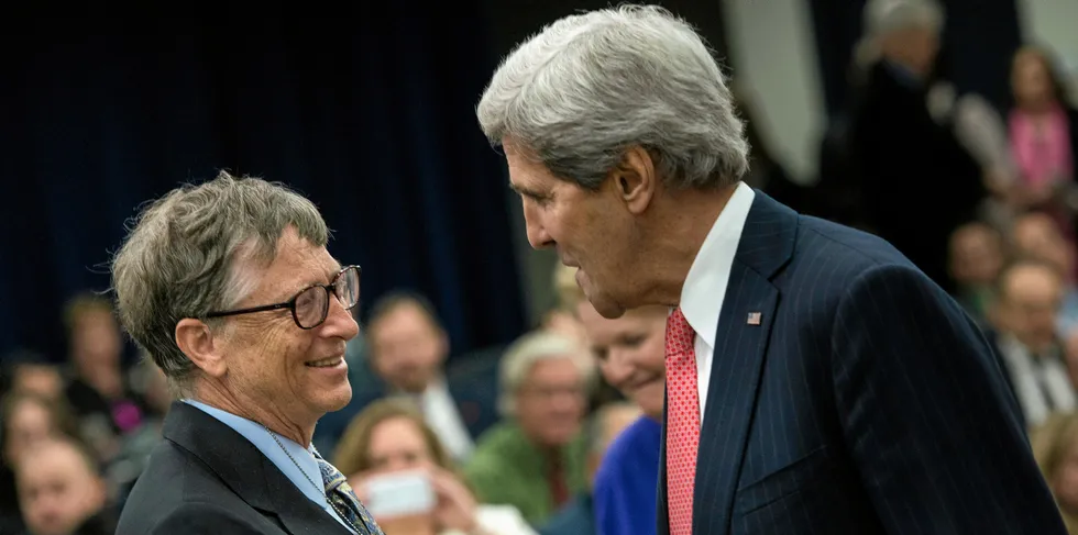 Microsoft founder Bill Gates and John Kerry.