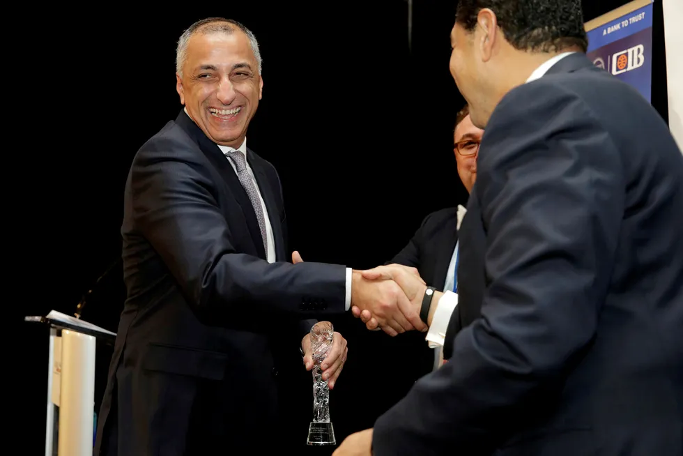 Good news: Egypt's Central Bank Governor Tarek Amer has something to celebrate after paying off debts owed to international oil companies.