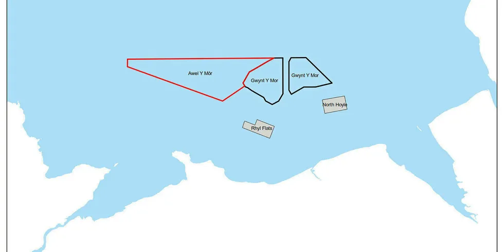 Location of the project off the North Wales coast.