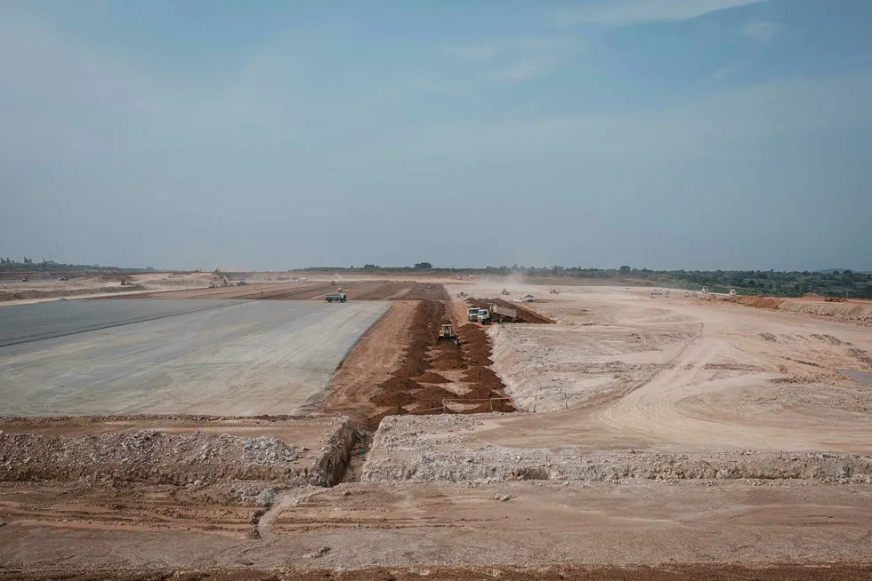 Kabaale work: construction of an international airport at the refinery site is about 50% complete
