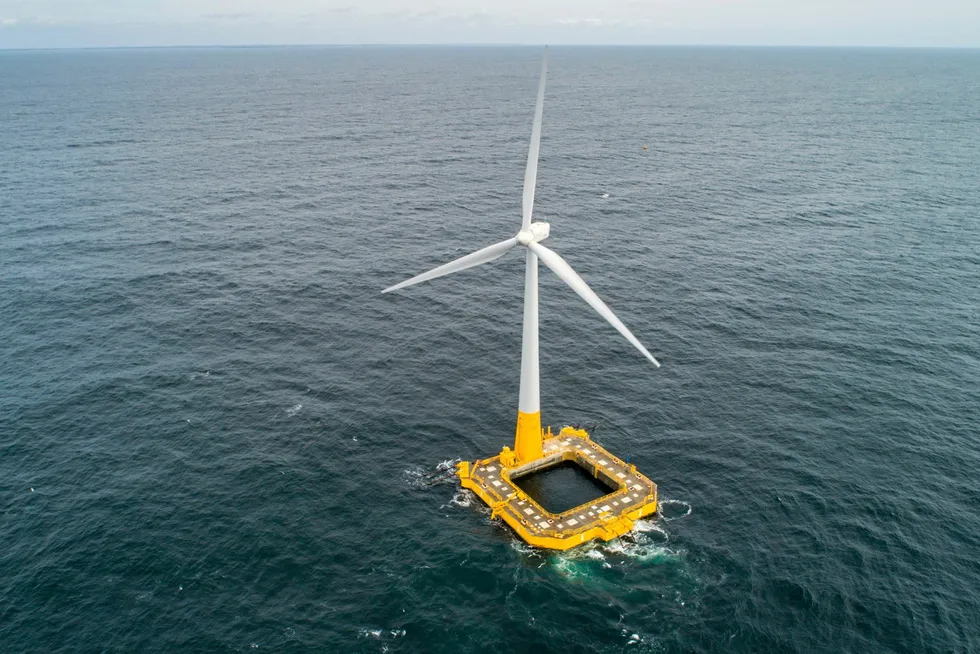 A pilot floating wind project off the French coast.