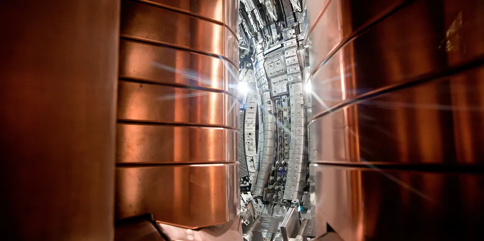 Inside the JET reactor, which began experiments in nuclear fusion in 1997 before shutting down late last year.