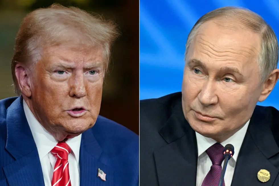 US President Donald Trump (left) and Russia President Vladimir Putin (right).