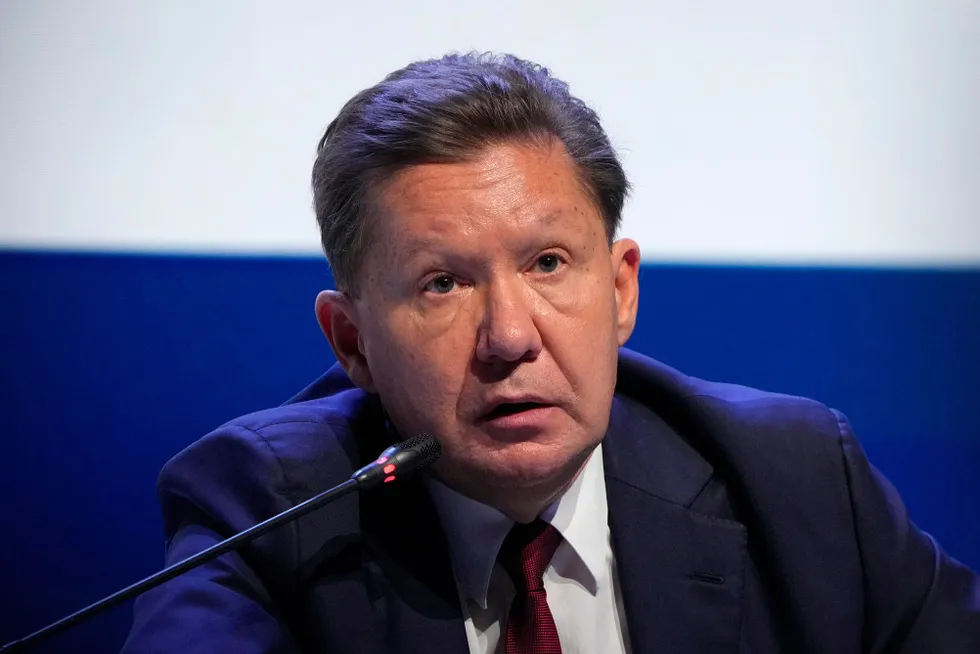 Russia's Gazprom executive board chairman Alexei Miller.