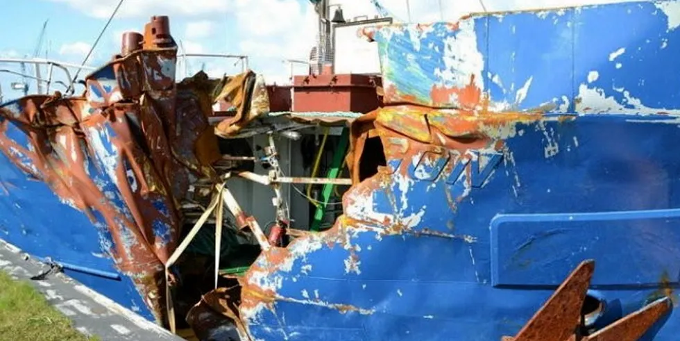 The vessel collided with a turbine at Orsted's Gode Wind.