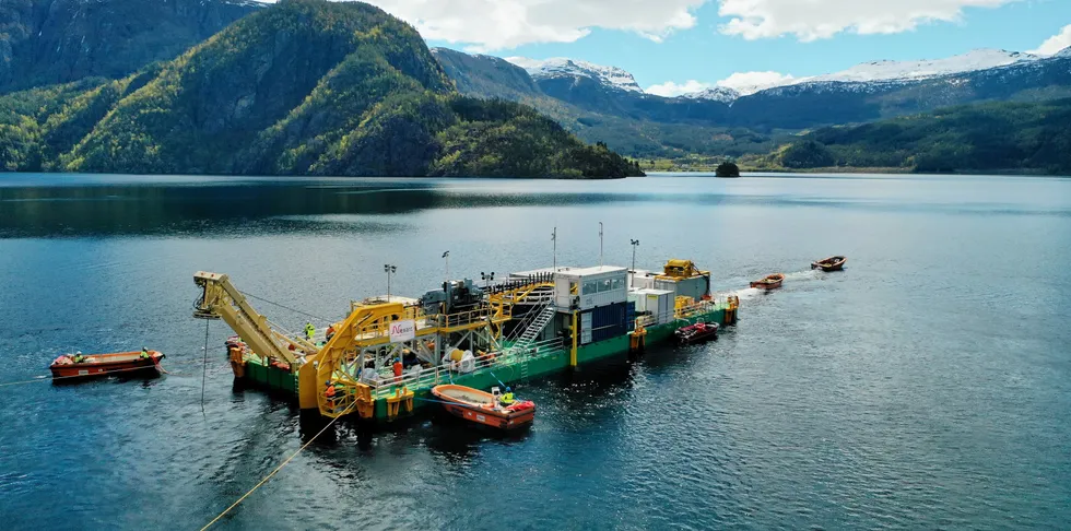 Work on the Norwegian landfall line for NordLink