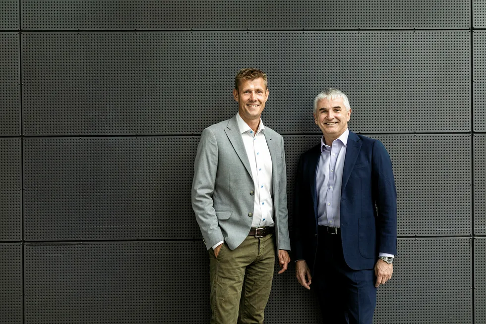 Acquistion: Danske chief executive Henrik Lind (left) with senior vice president, Marketing & Supply in Equinor, Tor Martin Anfinnsen