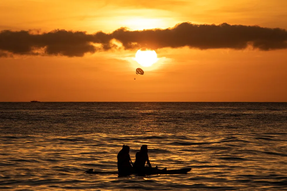Offshore: watching the sunset in the Philippines