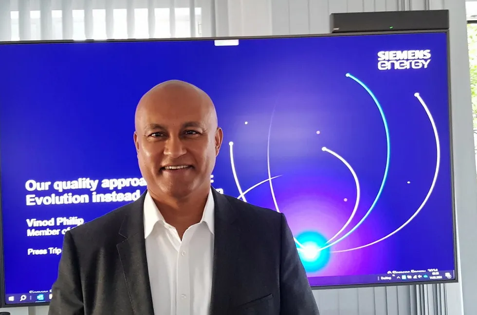 Designated new Siemens Gamesa CEO Vinod Philip.