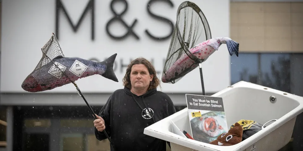 Don Staniford is currently undertaking an ‘End Salmon Farming’ tour across the UK despite facing legal action from farmers.