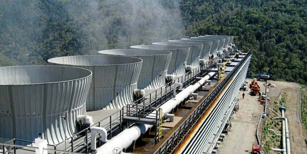 McCabe geothermal plant in northern California, US