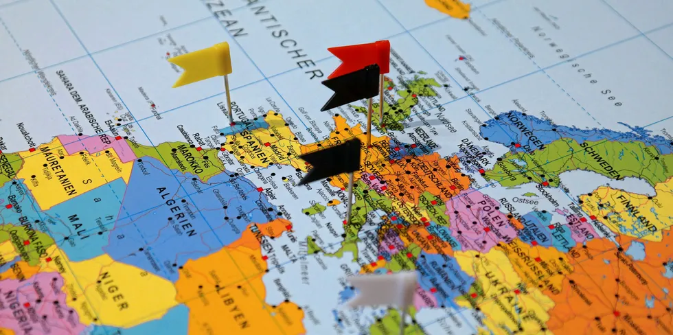 World map.