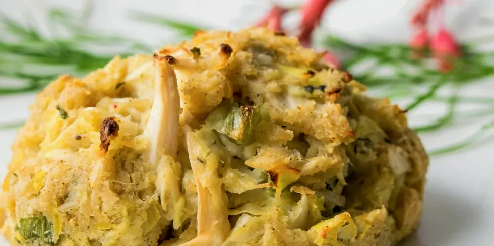 Van Cleve Seafood's 3 oz. plant-based "Crab-less Cake" is a complement to its wild-caught offerings, it says.