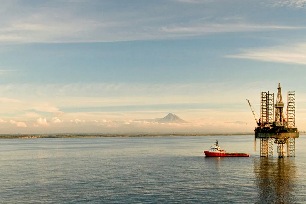 Past activity: drilling action at the Pohokura gas field, New Zealand