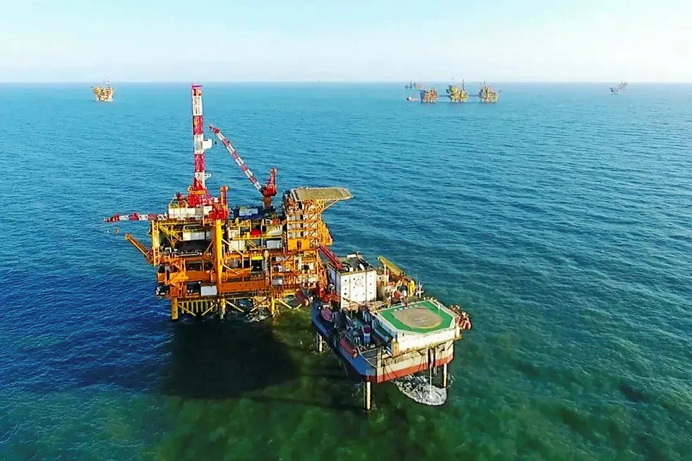 New facility: wellhead platform K at the Penglai 19-3 field