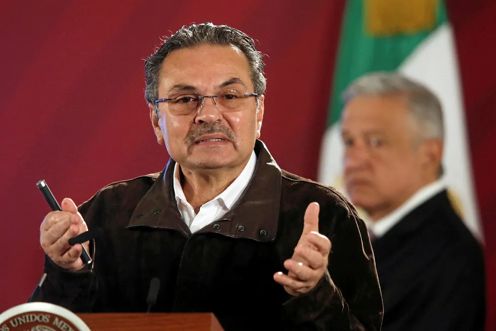 Pemex plans: Chief executive Octavio Romero and Mexico President Andres Manuel Lopez Obrador