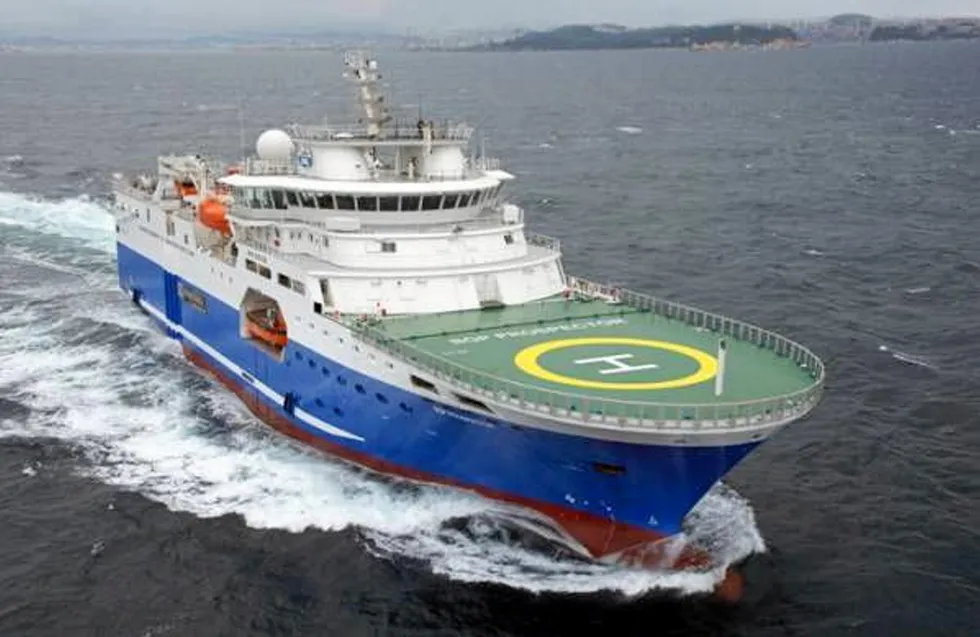 In action: the survey vessel BGP Prospector.
