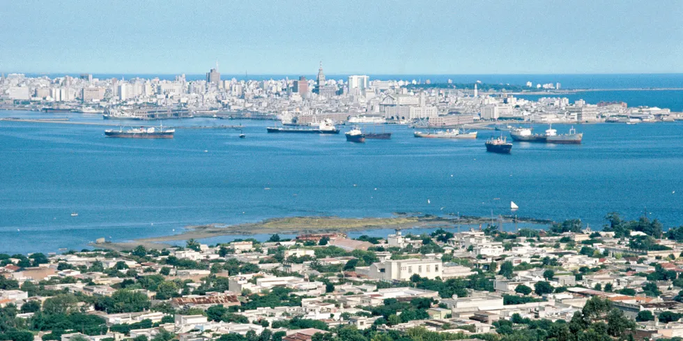 Skyline of Uruguay's capital Montevideo