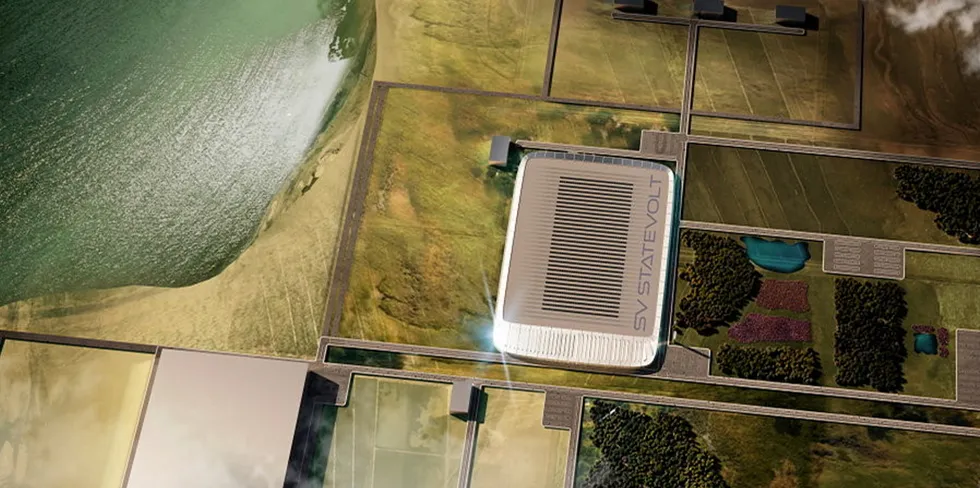 CGI of the Statevolt gigafactory planned for California