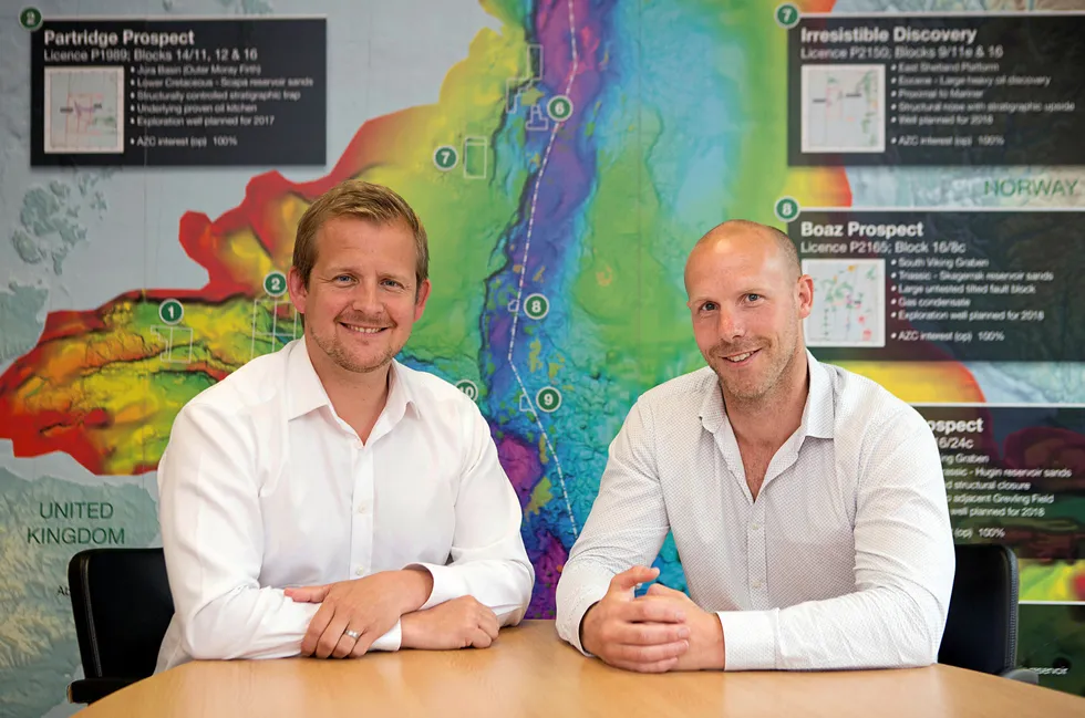 Busy times ahead: Azinor Catalyst managing director Nick Terrell (left) and technical director Henry Morris (right)
