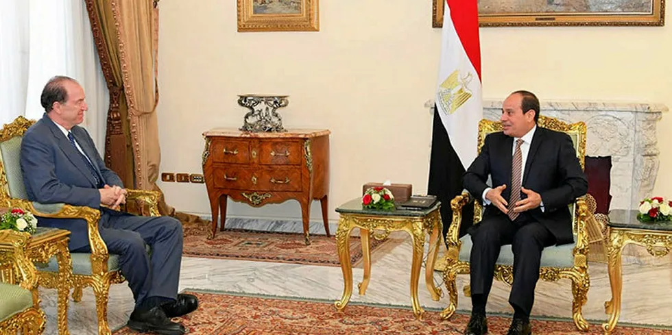 Egyptian President Abdel Fattah El Sisi Meets with the President of the World Bank Group