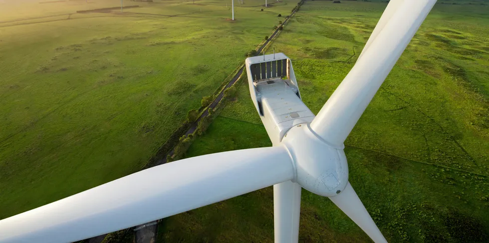 A Vestas wind turbine.