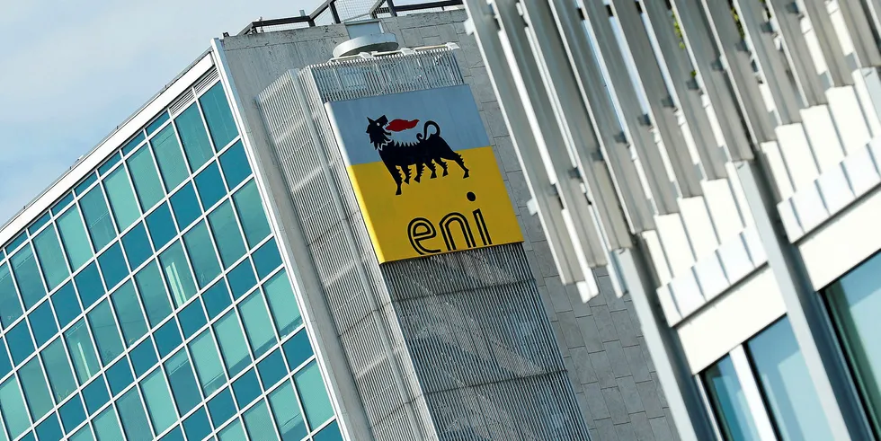 Italian oil and gas company Eni headquarters in Rome