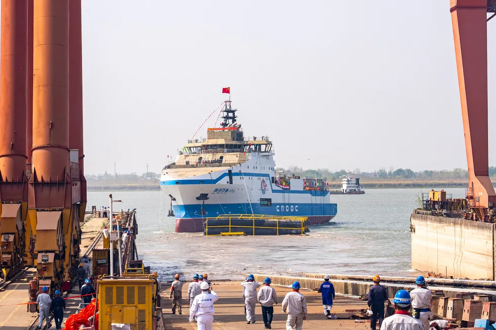 China launches world's largest fracking vessel.