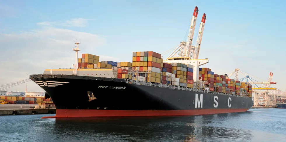 The sailing of the MSC London from Asia to Europe has been blanked due to slowing demand.