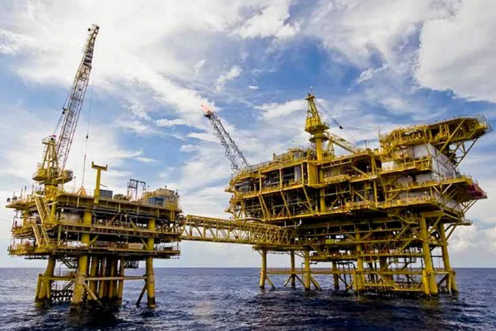 On location: The Kerisi platform in Natuna Sea Block B offshore Indonesia.