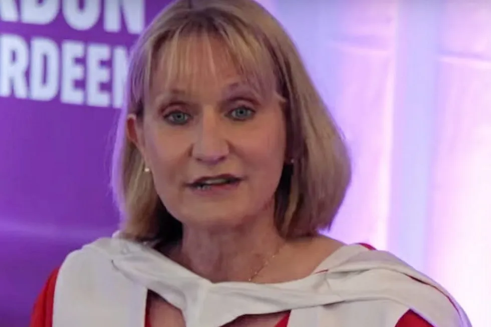 Award: OGUK chief executive Deirdre Michie receiving the honorary degree this week