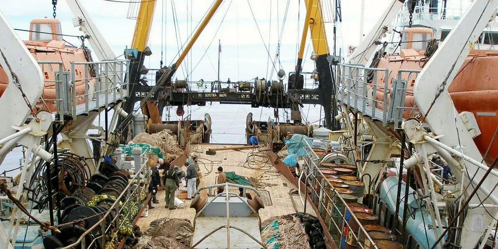 Russian pollock trawler
