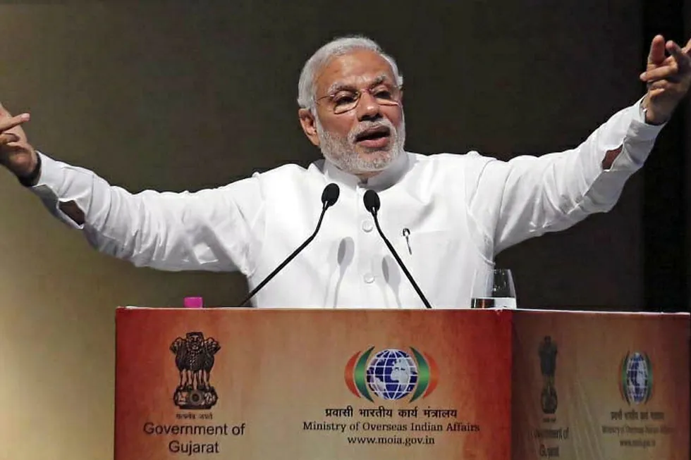 Round: Indian Prime Minister Narendra Modi