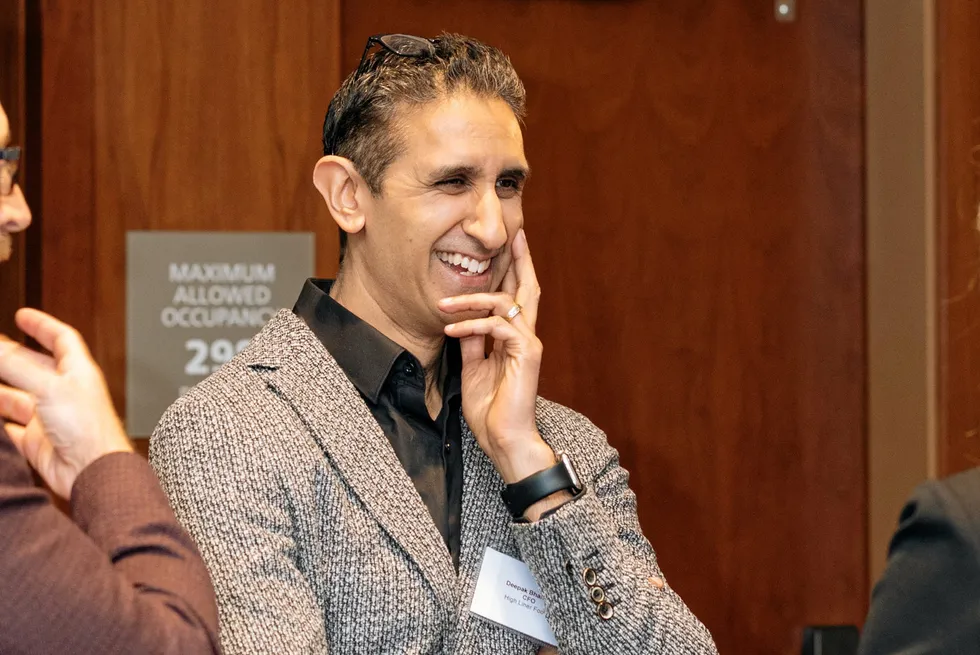Deepak Bhandari, former interim CFO at High Liner foods at the IntraFish Seafood Leadership Event in Boston in 2024.