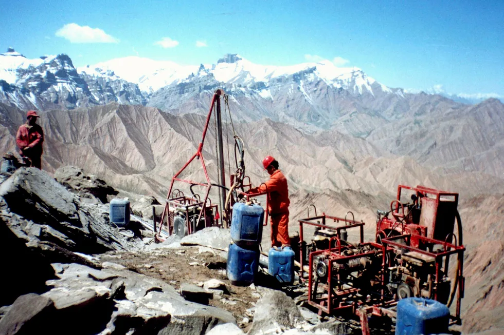 At work: a CNPC facility at the Tarim oilfield