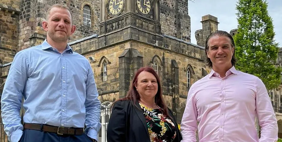 Oceanic Seafoods. Left-to-right: Leandro Kwiczor (Logistics Manager), Beverley Renwick (Financial Controller) and Jim Welsh (Managing Director).