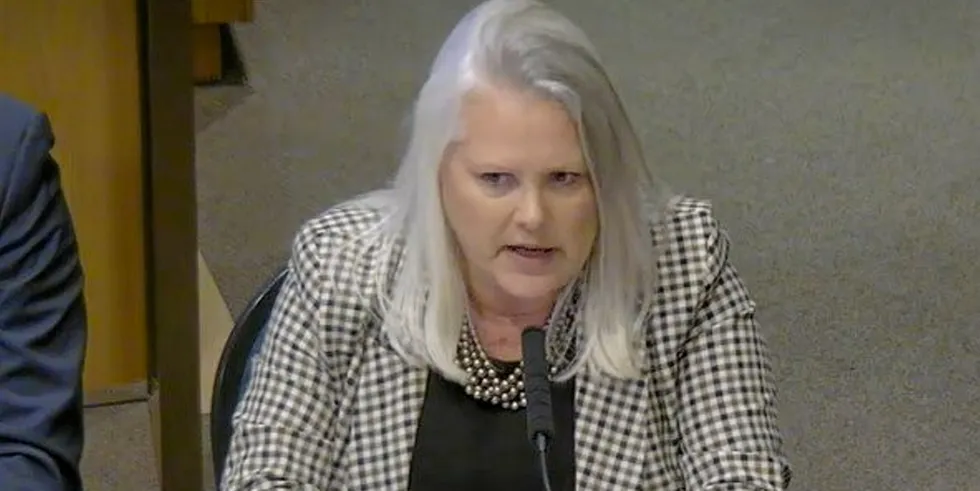 Nordic Aquafarms CEO Brenda Chandler said the project has been put on hold due to ongoing litigation.
