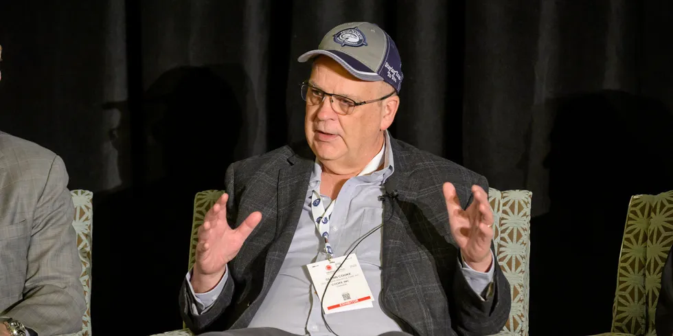 Cooke CEO Glenn Cooke at IntraFish's Leadership Breakfast event at the Boston Seafood show in March 2022.